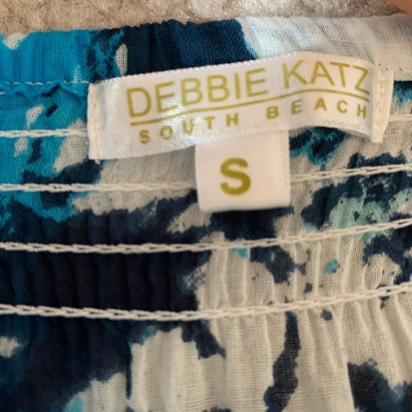 NWOT Debbie Katz Women Talulah Off The Shoulder Trim Mini Dress Swim Coverup - Picture 7 of 8